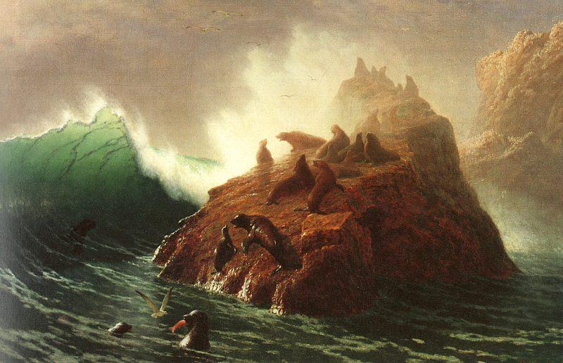 Albert Bierstadt Seal Rock France oil painting art